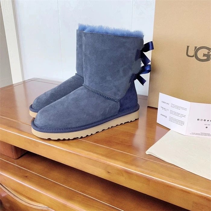 

Fashion inside outside real Genuine Cow Leather wool fur boots flat leather winter warm boots