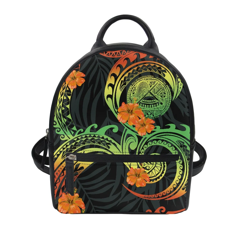 

Girl Custom Hawaii Wholesale Delivery Backpack Bags Women Backpack Polynesian Samoan Pattern Tribal Backpack School Bags, Customized color