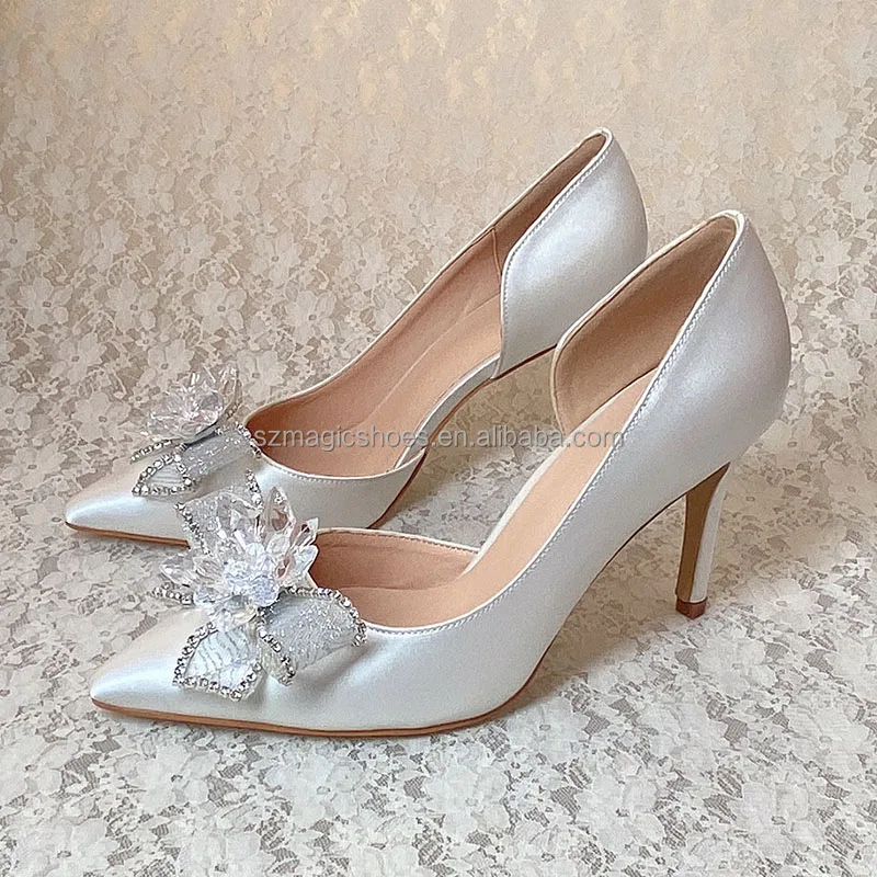 

(22 Colors)Ivory White Wedding Shoes Bridal 9cm Heel