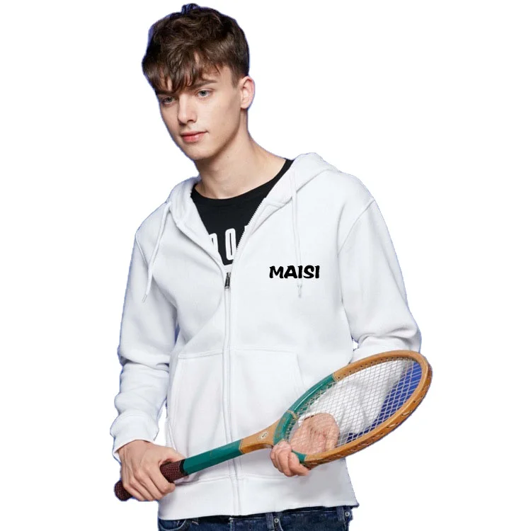 

New autumn and winter hooded cardigan sweater casual hoodie coat men's sports jacket, Customized color