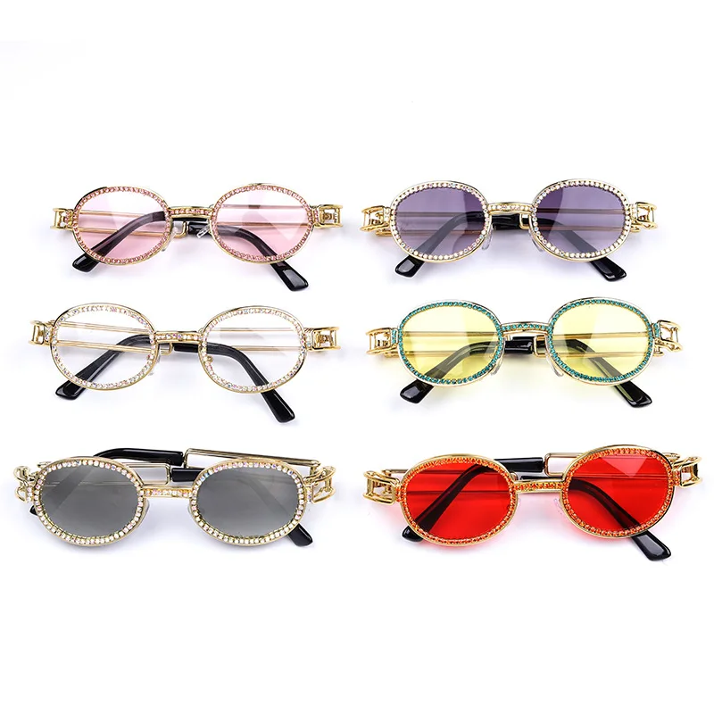 

Small Round Metal Gold Frame Steam Punk Style UV400 PC Lens Stylish Sunglasses Fashion Shades for Women