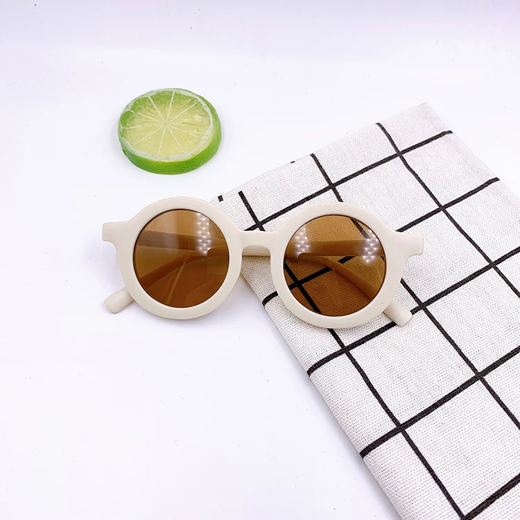 

2021 Custom UV400 Trend Round Cute Retro Designer Style Kids Sunglasses