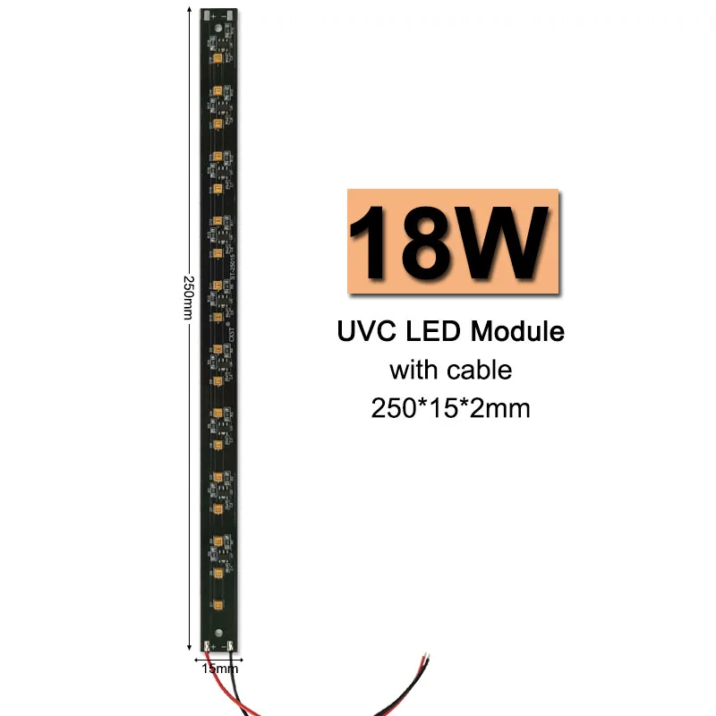 

Hot sale UVC LED disinfection 12V SMD3535 265-285nm 18W UV LED module