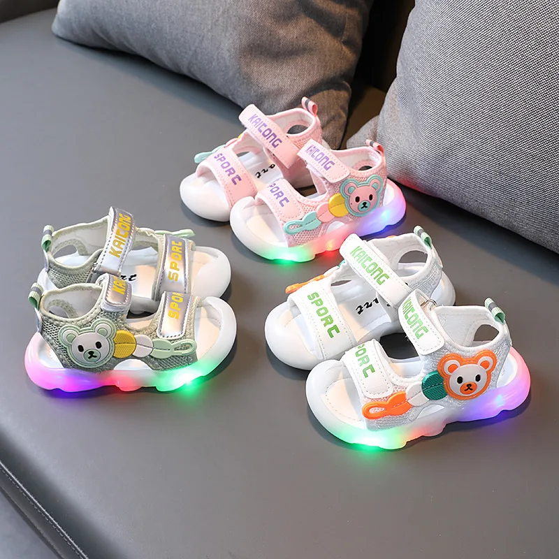 

Boys' Girls' Sandals Summer 2022 New Soft Soled Children's Shoes Kids's Baby 1-3 Years Old 2-and-a-half Baotou Beach