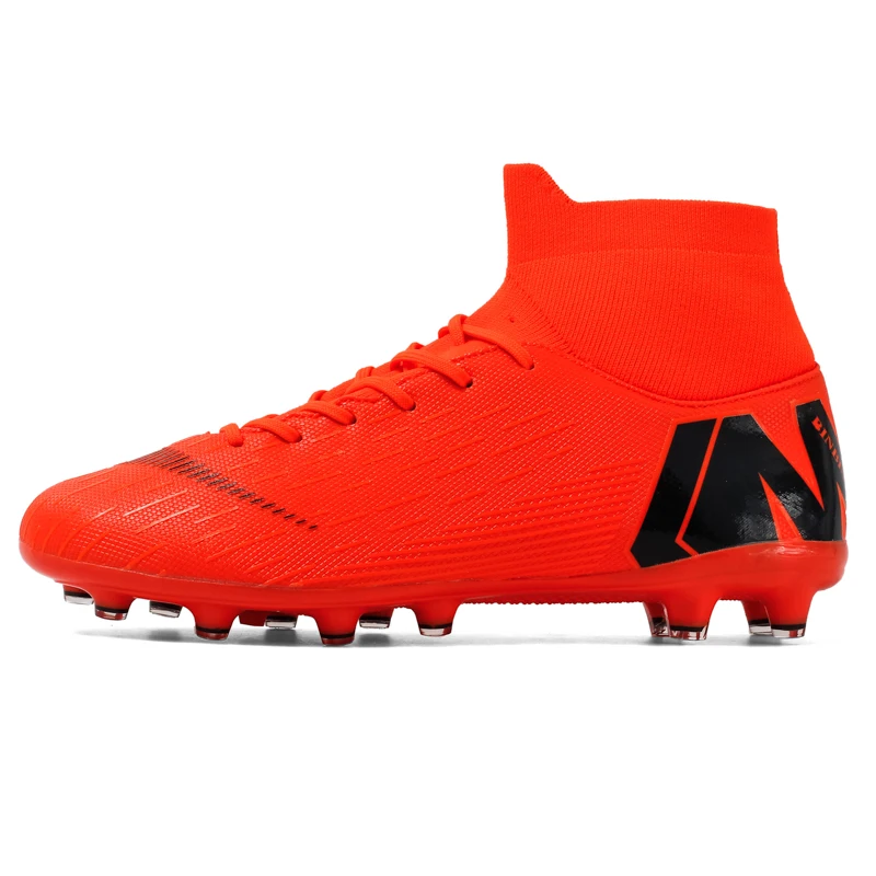 

New Arrival On Get Cheaper High Cut Soccer Shoes Football For Sale Jinjiang For Men Sapatos Simple Single Color, Red, black, white