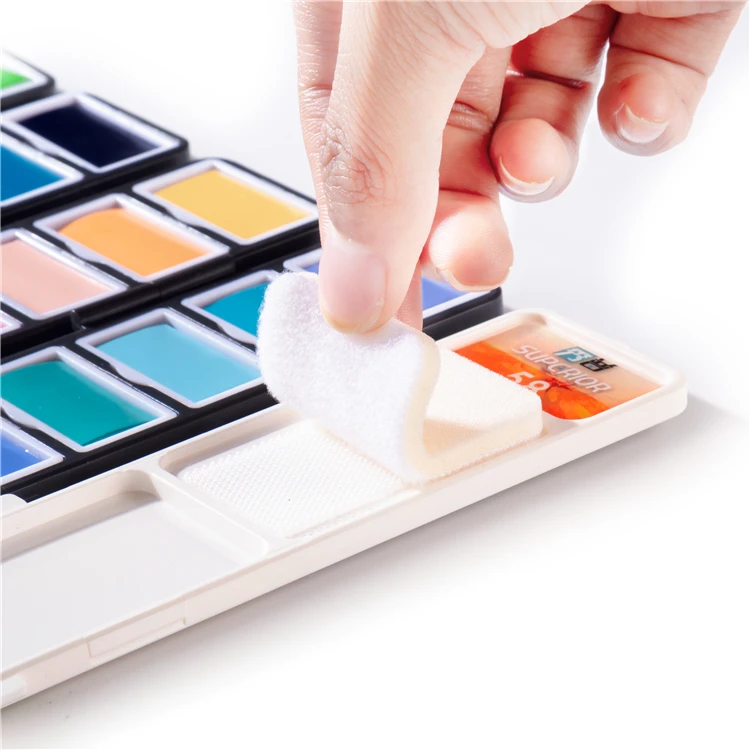 
Superior New Watercolor 18/38/58 High Quality Portable Solid Watercolor Paint Set 