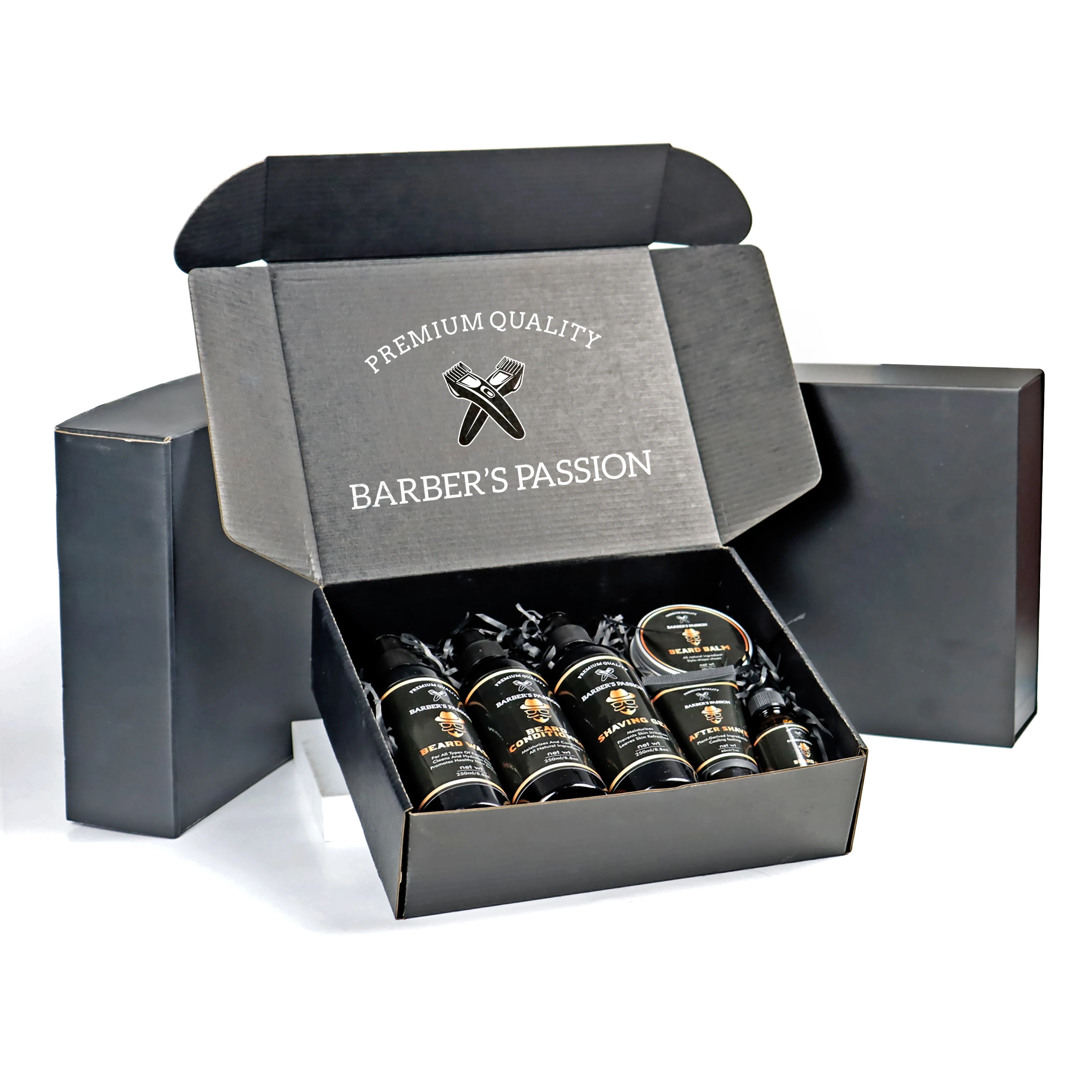 

Barberpassion Private Label Paraben Free Vegan Moisturize Soften Aftershave Balm Gel Set For Men