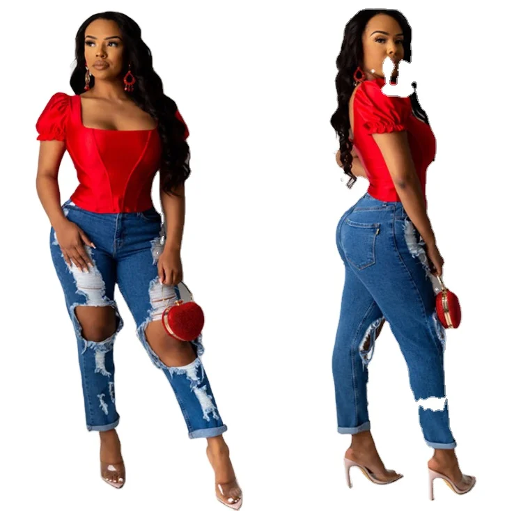 

2020 New Fashion Sexy Pencil Cut Fit Skinny Long Jeans, As picture