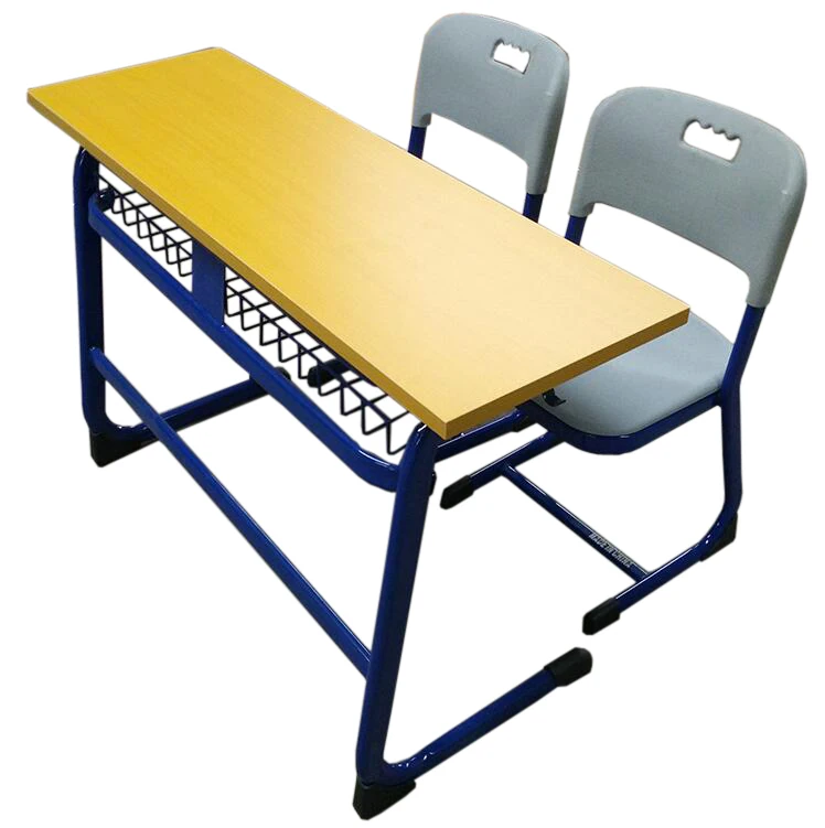 Double Seat Student Desk With Bench High School Wooden School Desk And