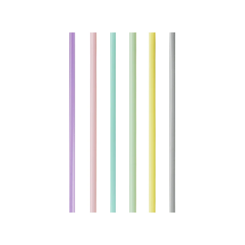 

Hot Sale Amazon Top Food Grade Reusable Children Funny Colorful Folding Drinking Silicon Straw Set, Customized color