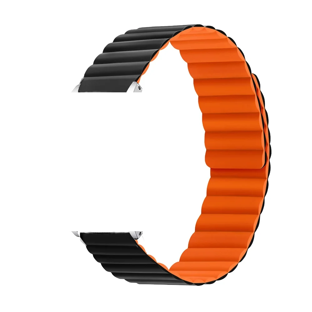 

Magnetic Silicone Bands For Apple Watch Series 6 SE 5 4 3 Replacement Loop Wristband Strap For iWatch 42mm 38mm 44mm 40mm, Black,gold,blue,red