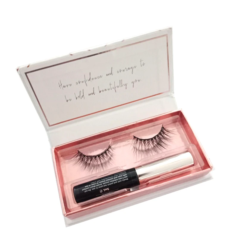 

New waterproof makeup black magnetic eyeliner packaging box with magnetic eyelashes set