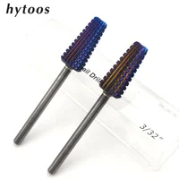 

HYTOOS New Purple Tepered Carbide Nail Drill Bits 3/32" Rotary Manicure Bits Nail Drill Accessories Milling Cutter