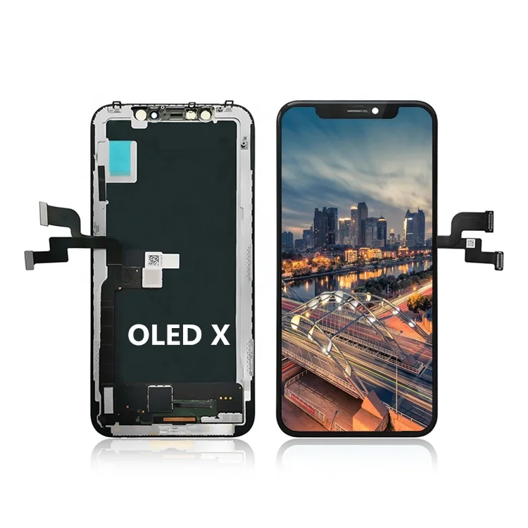 

ZC Factory Hot selling mobile phone lcd Hard OLED for iPhone x lcd display screen, Black,white