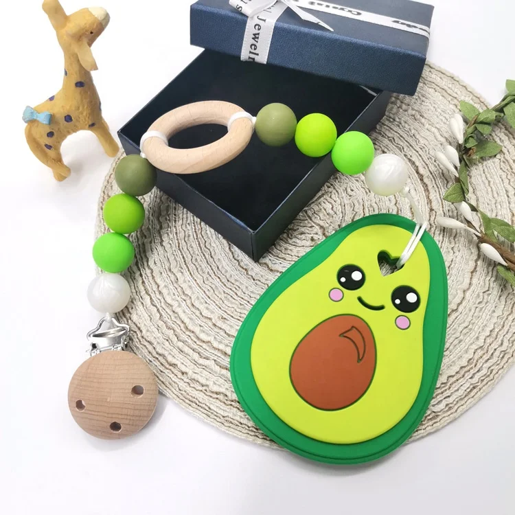 

Factory Wholesale Baby Soft Pacifier Chain Wooden Silicone Infant Pacifier Chain, Colors