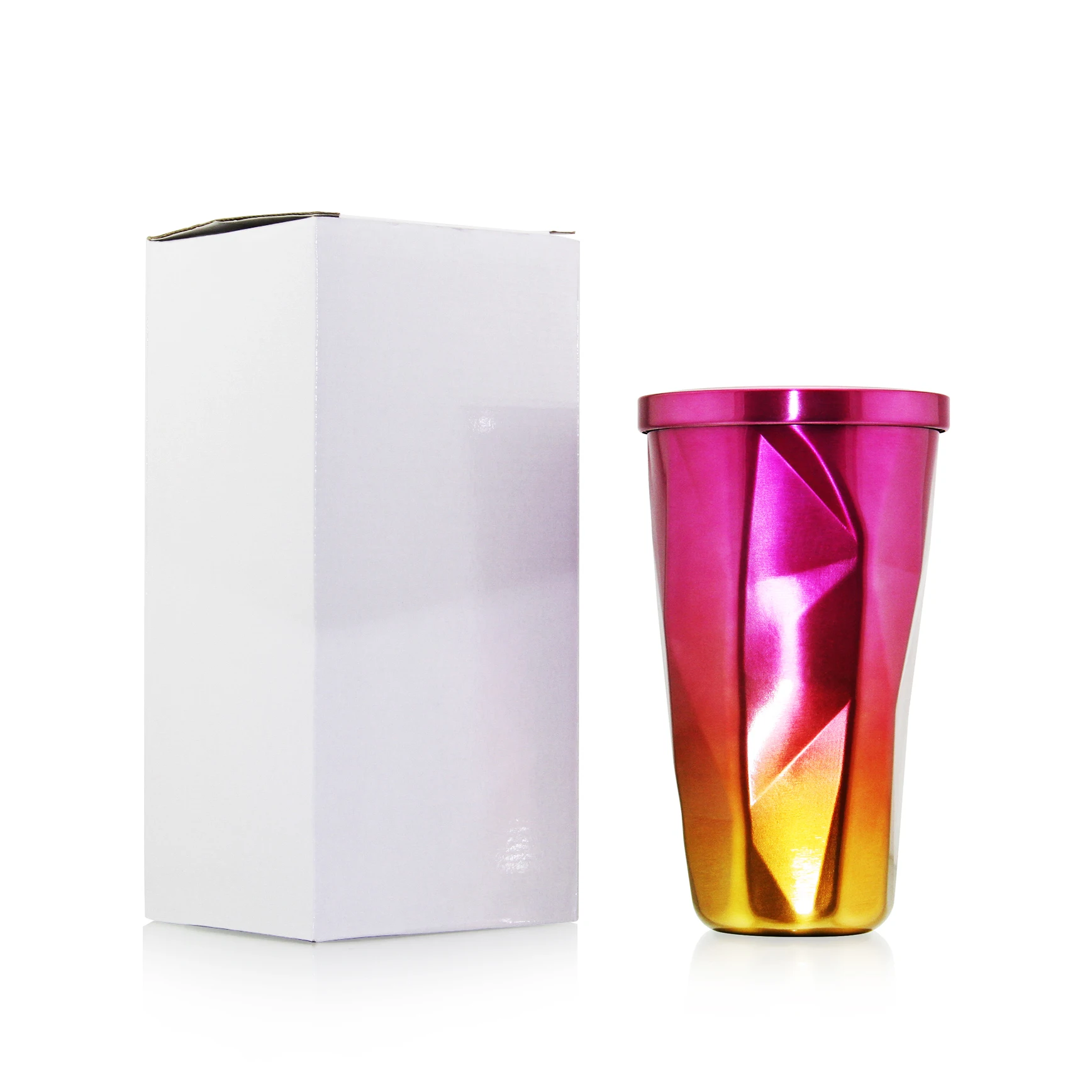 

Irregular Body Custom 550ml Tumbler Double Wall Stainless Steel Travel Coffee Mug Vacuum Cups Water Bottles with Lid and Straw, Customized colors acceptable