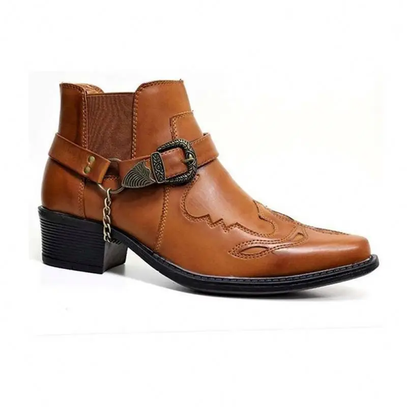 

Men's Fashion Ankle Cowboy Biker Western Work Boots