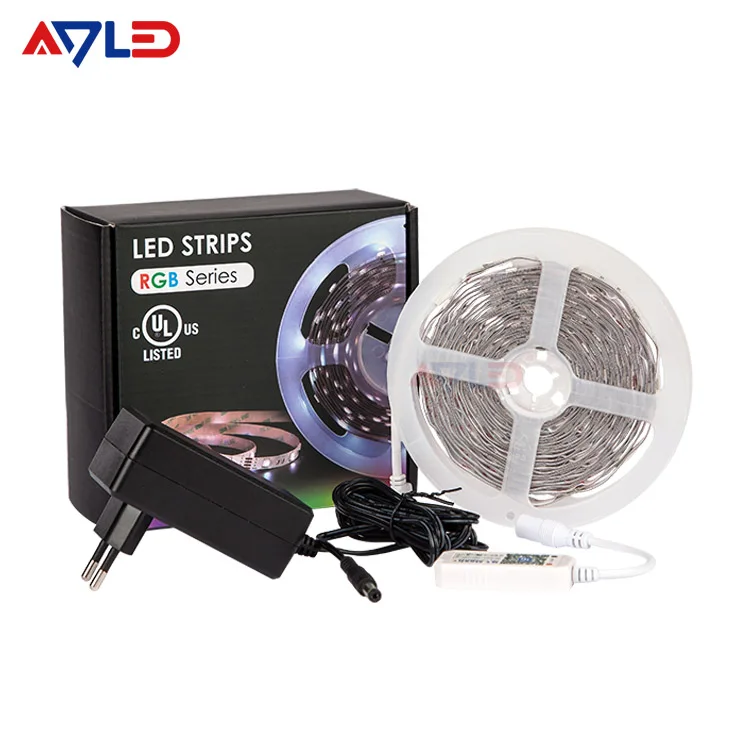 Shenzhen Super LED Tape Verlichting 5 Meter 12 Volts 5050 SMD RGB Bluetooth Strip LED Light For Closet