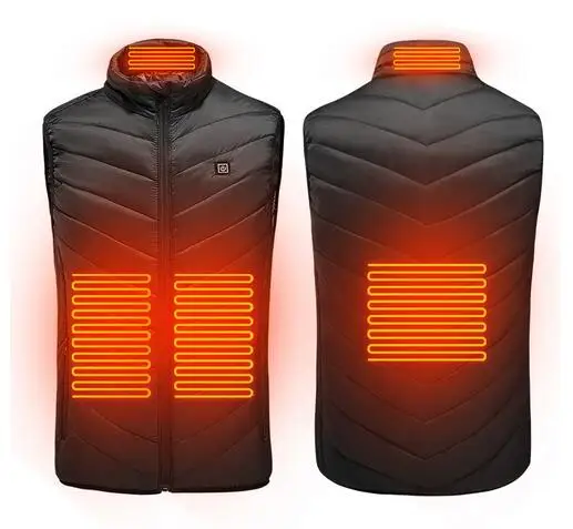 

4 Heating Zones Men's Sleeveless Stand Collar Battery Heated Vest