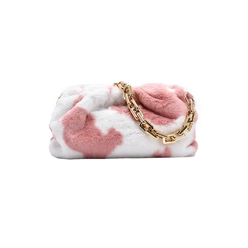 

Mini plush Korean women's bag autumn and winter plush chain shoulder messenger bag