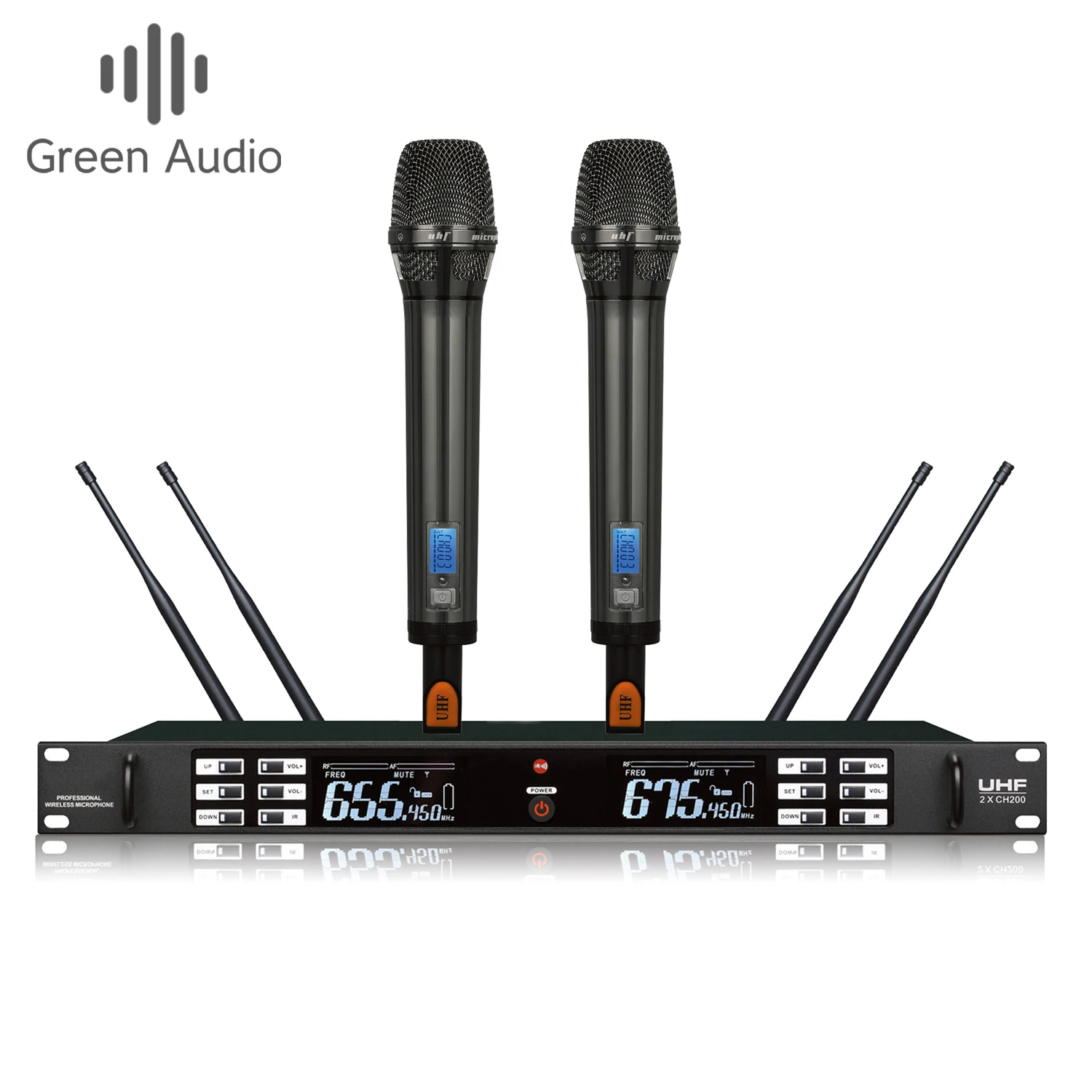 

GAW-BR609D True Diversity KTV Home Entertainment Stage Performance Conference Room Speech One Drag Two Wireless Microphone