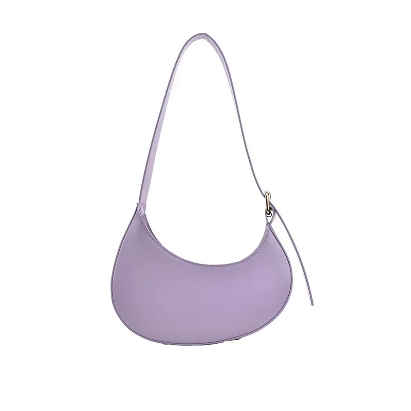 

BM9315 2021 New Fashion Candy Color Ladies Shoulder Bag Trendy PU Leather Half Moon Form Women Oneshoulder Underarm Handbag