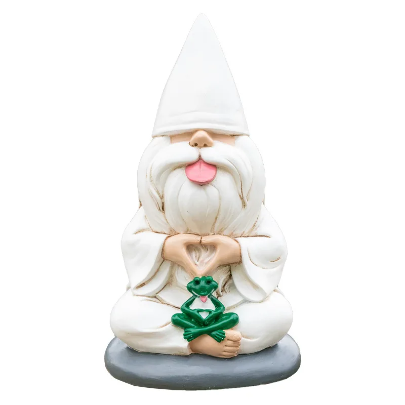 

Time Slow 1pcs Resin Fairy Tale Naughty Gnome Easter Faceless Doll White Dwarf Ornament Home Garden Decor Festival Party Gifts, Color mixing