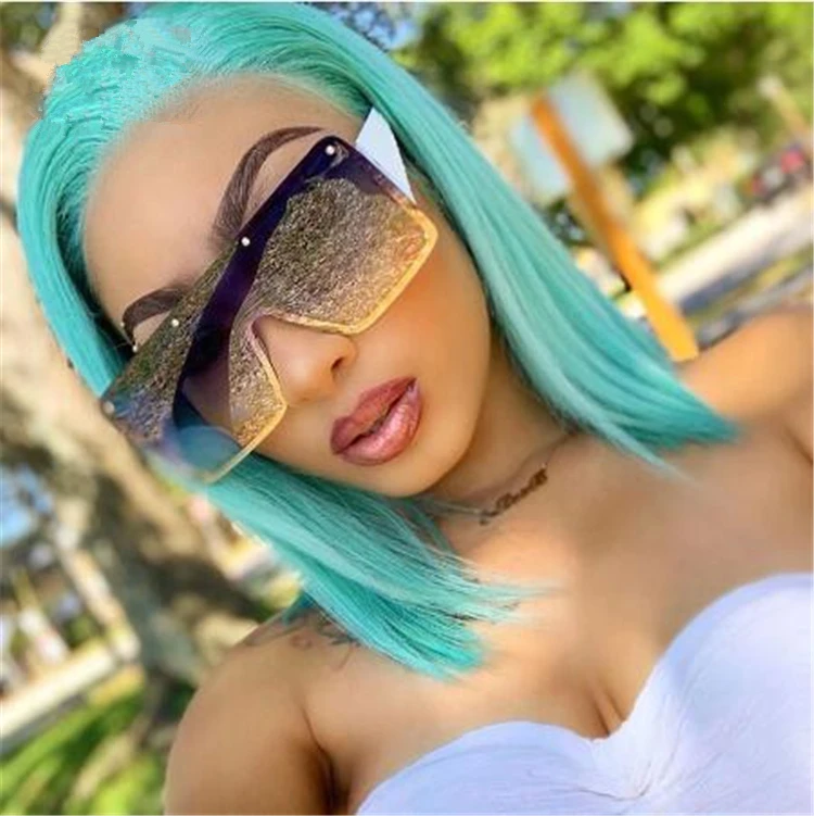 

Retro Square Oversize Sunglasses Lens Colorful Vintage Shades Ladies Luxury Sun Glasses 2021 Women, Custom colors