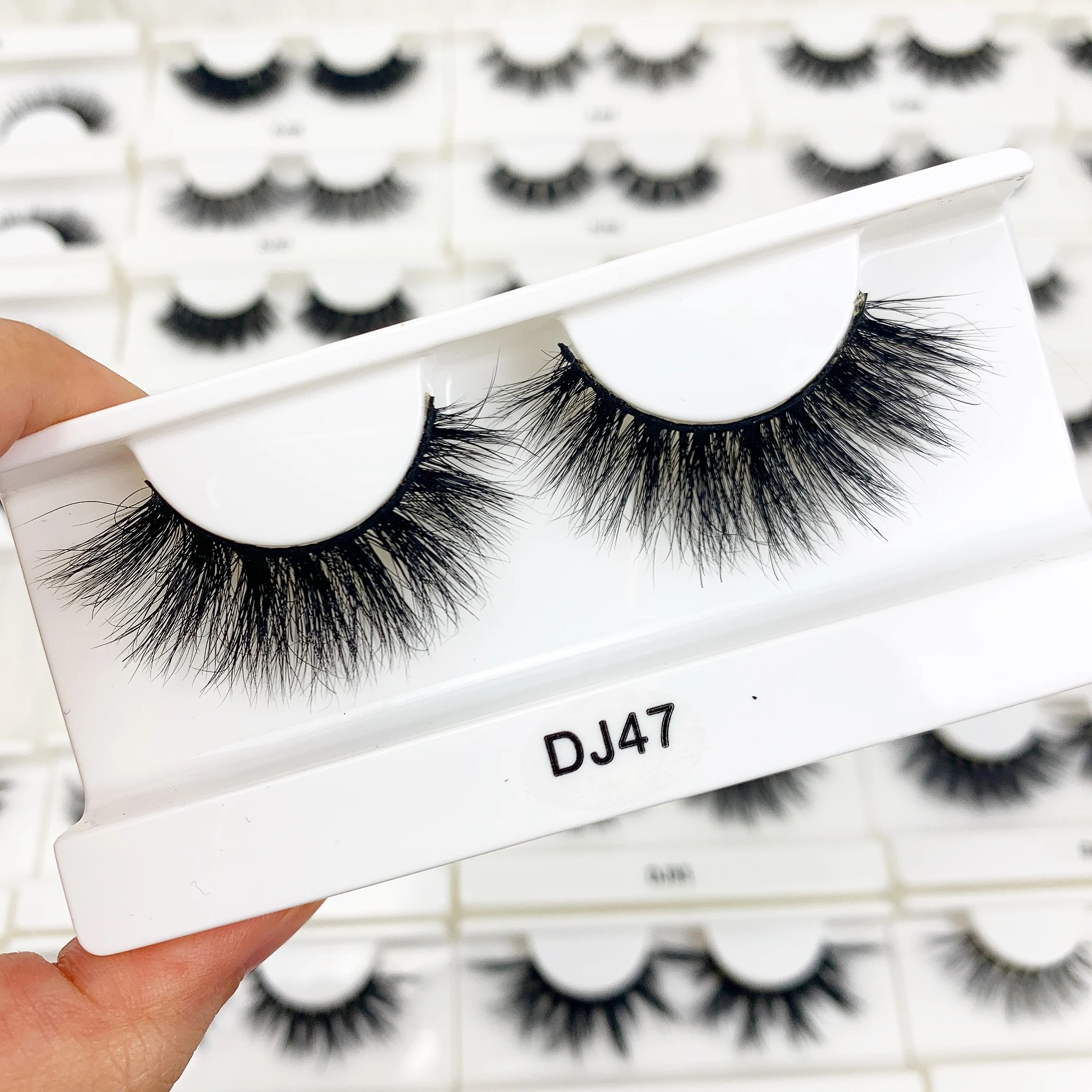 

Lashes 3d wholesale vendor 100% handmade real curly mink eye lashes