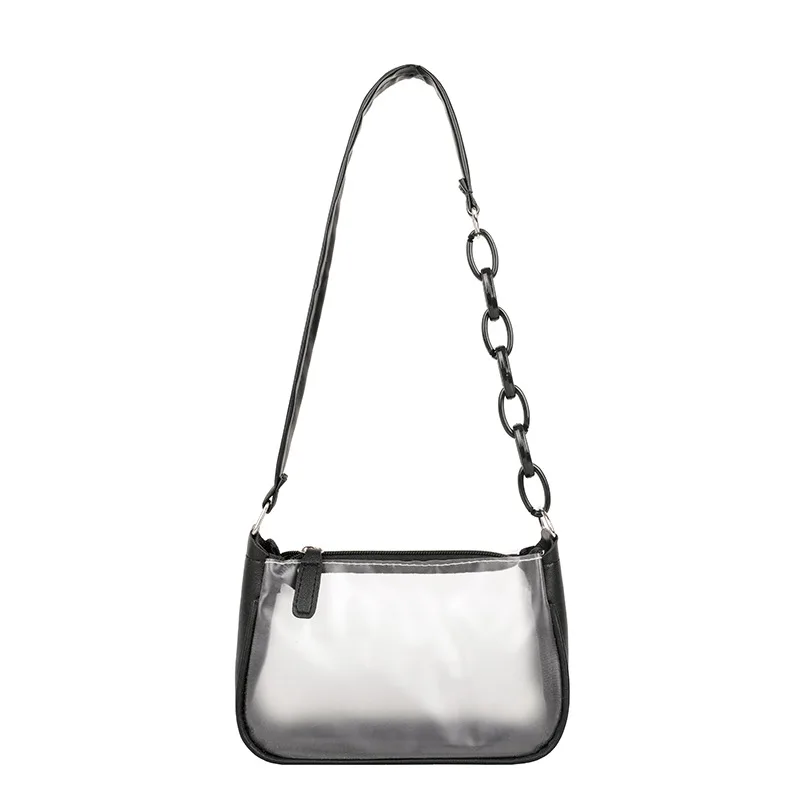 

2021 New Totes Bags Women summer Transparent frosting Handbags PVC summer Shoulder Messenger Bag girls arm Hand bag