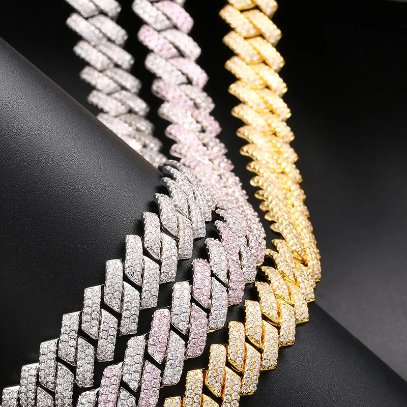 

High quality Iced Out Chains For Men Miami Cuban Link Necklace Luxury Micro Paved CZ Cuban Chain Fashion Hip Hop Jewelry