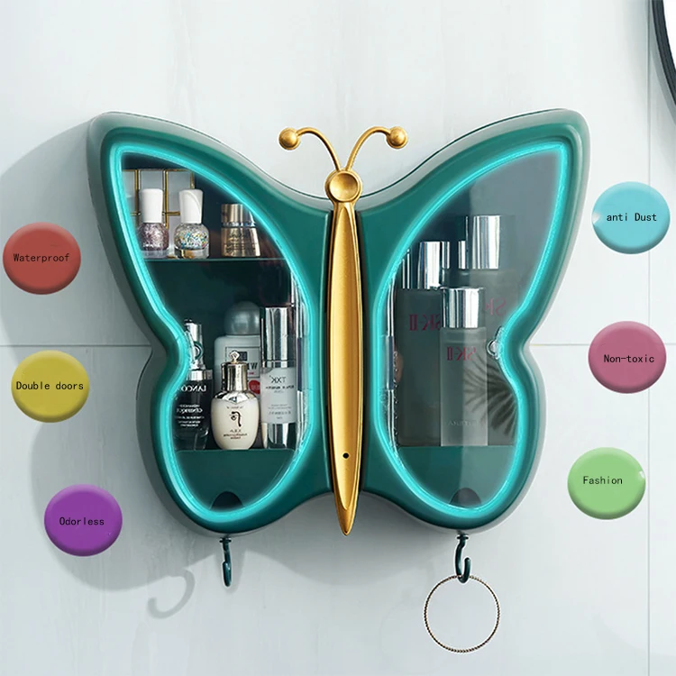 

2020 New Design Fashion Butterfly Styling Artist Earrings Jewelry Cosmetic Makeup Organizer Storage Box Case For Sale, Customized color