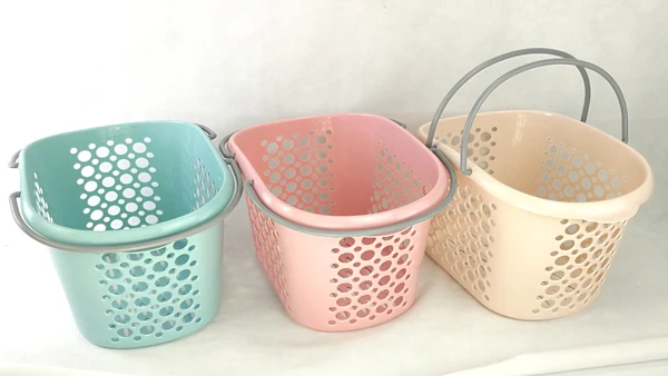 
China Manufacturer Storage and Shopping Plastic Basket with handles 