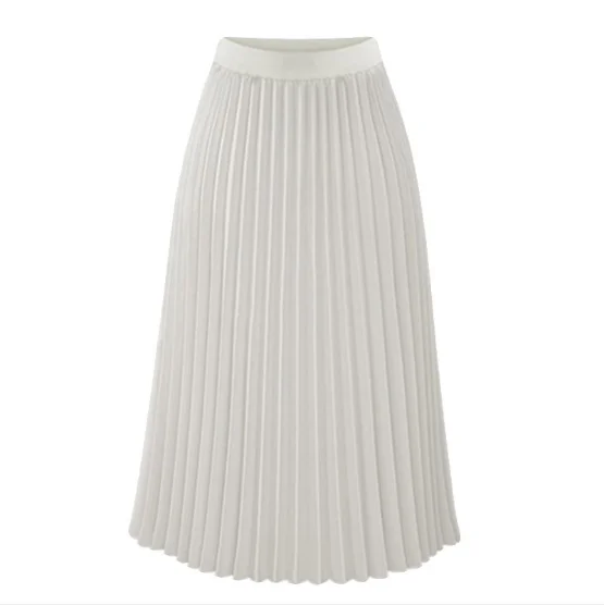 
Women A Line Chiffon Pleated Midi Skirt 