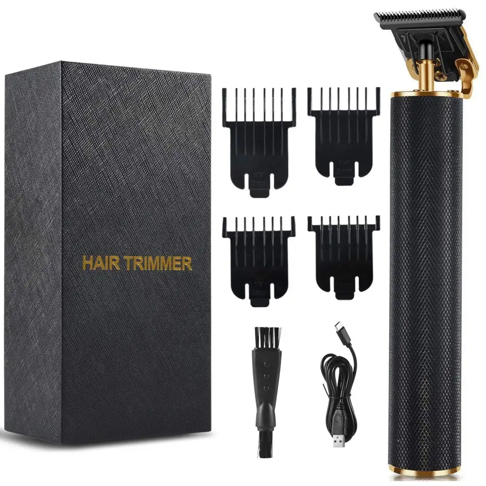 
Professional T Blade Outliner Trimmer Hair 0mm Baldheaded Rechargeable Cordless Electric Men Hair Clippers 