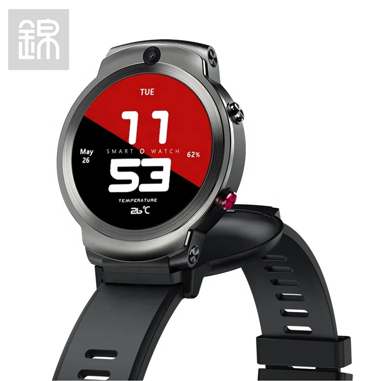 

JY-Mall DM28 Smart bracelet 4G high speed network rotate 360 degres Dual camera retina screen video call sport fashion watch, 1colors