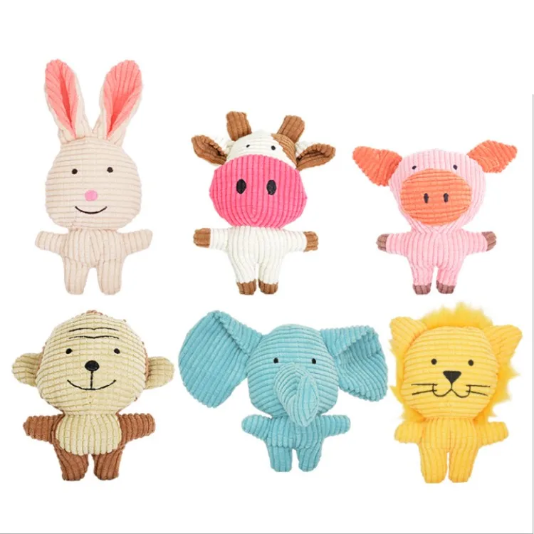 

Wholesales Cute Funny Stuffed Pet Plush Dog Squeaky Toy Best Interactive Floppy Soft Training Dog Toys for Puppies and Cat