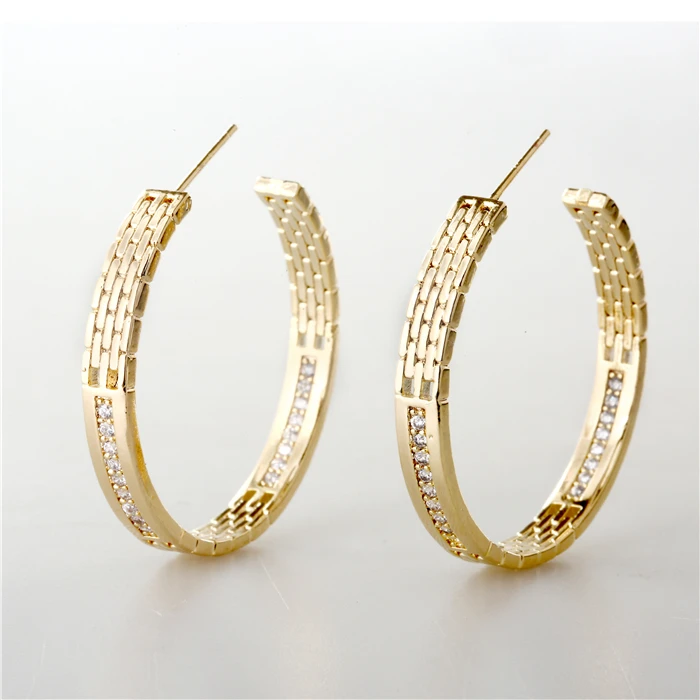 

XuQian Large Thick Hoop Korea Fashion Earrings for Women, Silver&gold