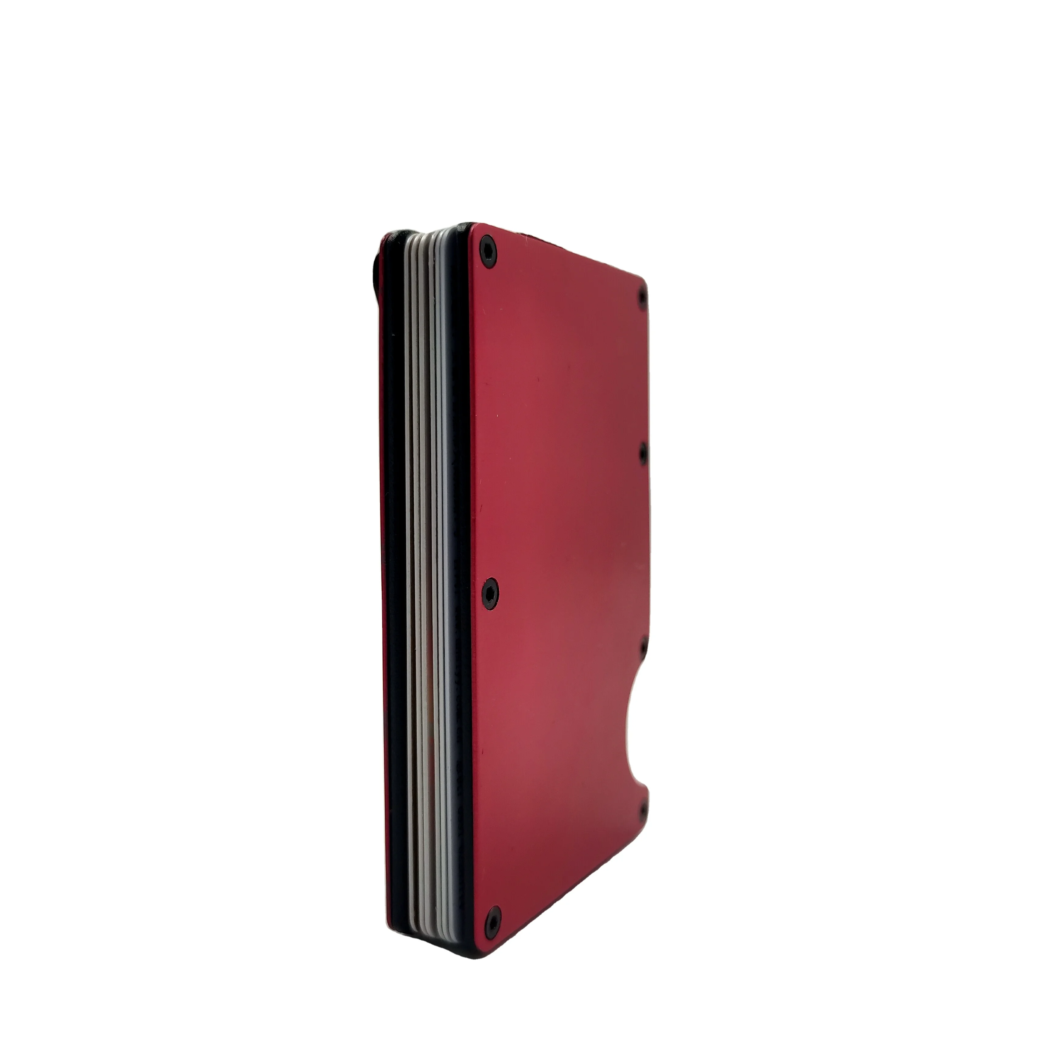 

Totally new fashion slim design smart aluminum card wallet with cash band automatic card holder, Customized color