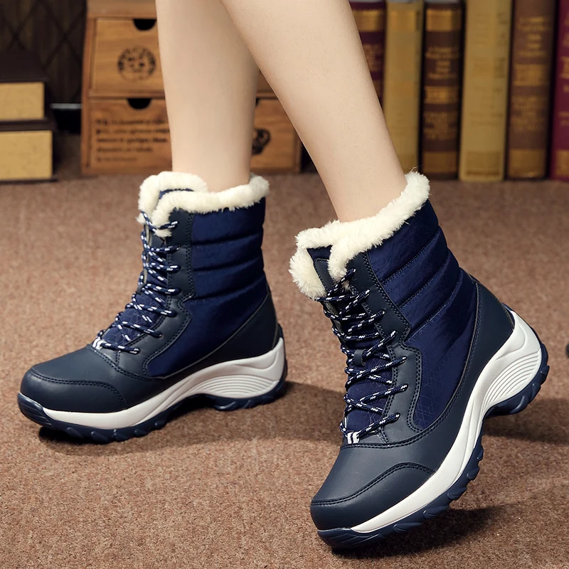 

Snow boots 2019 Winter brand warm non-slip waterproof women boots mother shoes casual cotton winter autumn boots female