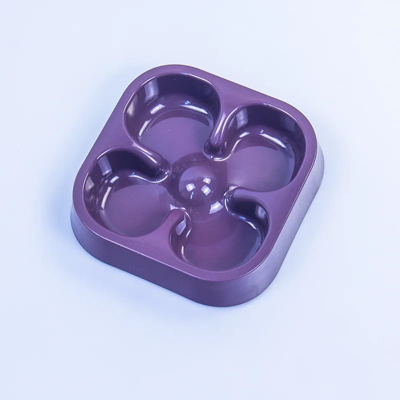 

2020 Pet Product Flower Shape Plastic Pet Food Container Dog Food Bowl, As picture