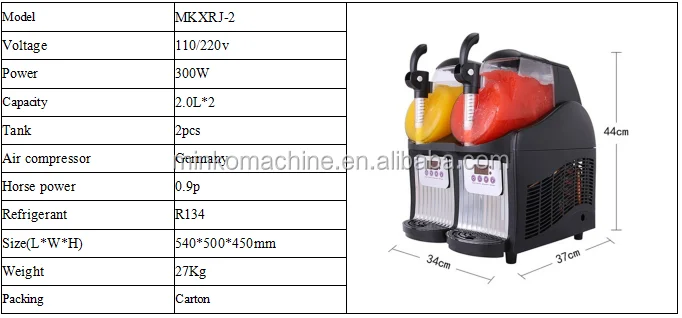 Commercial Snow Melting Machine/Ice Slush Machine / Ice Slusher Cold ...