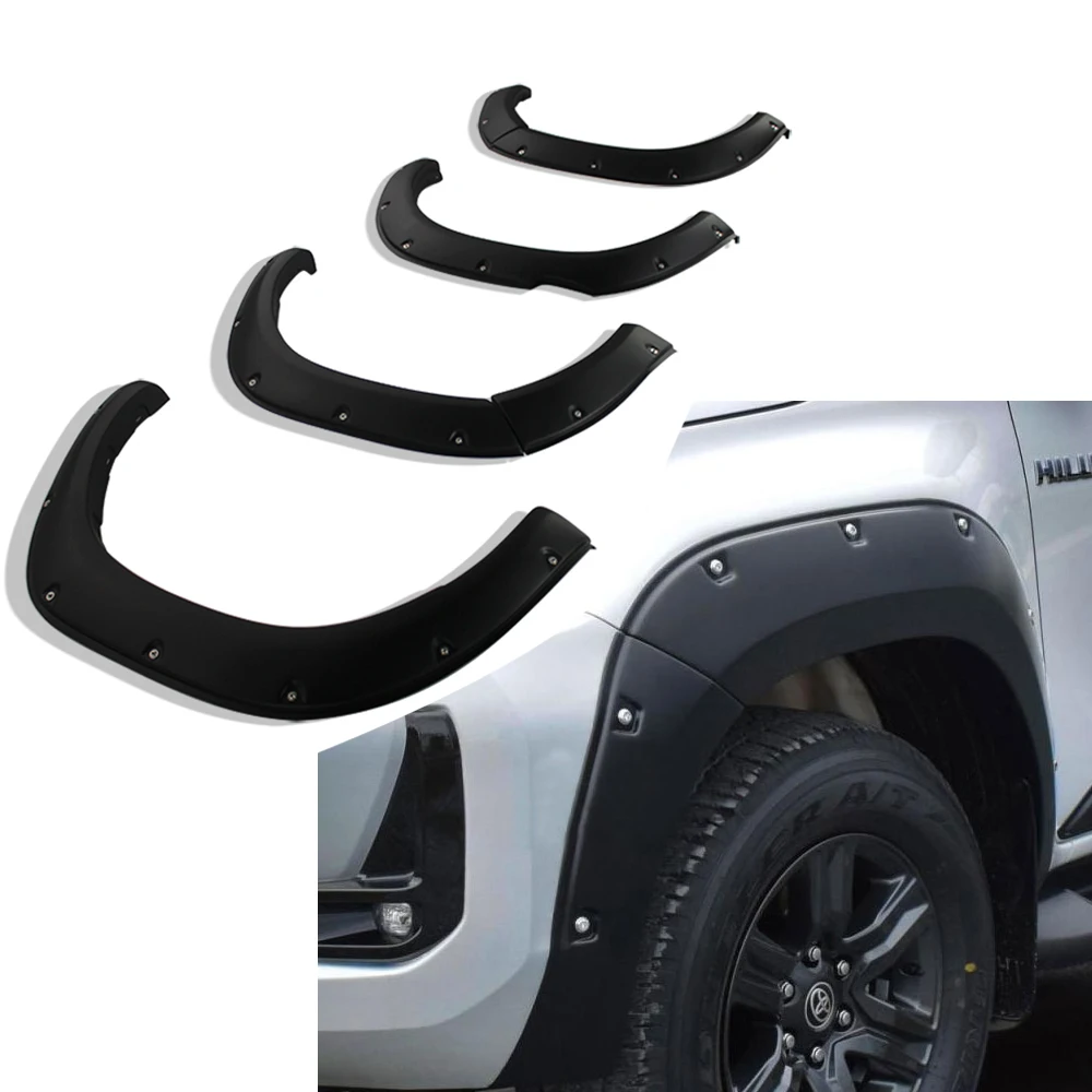 

YCSUNZ Aftermarket Auto Exterior Accessories ABS Fender Flares Wheel Arch FOR HILUX 2021 4X4 CONQUEST DOUBLE CABS