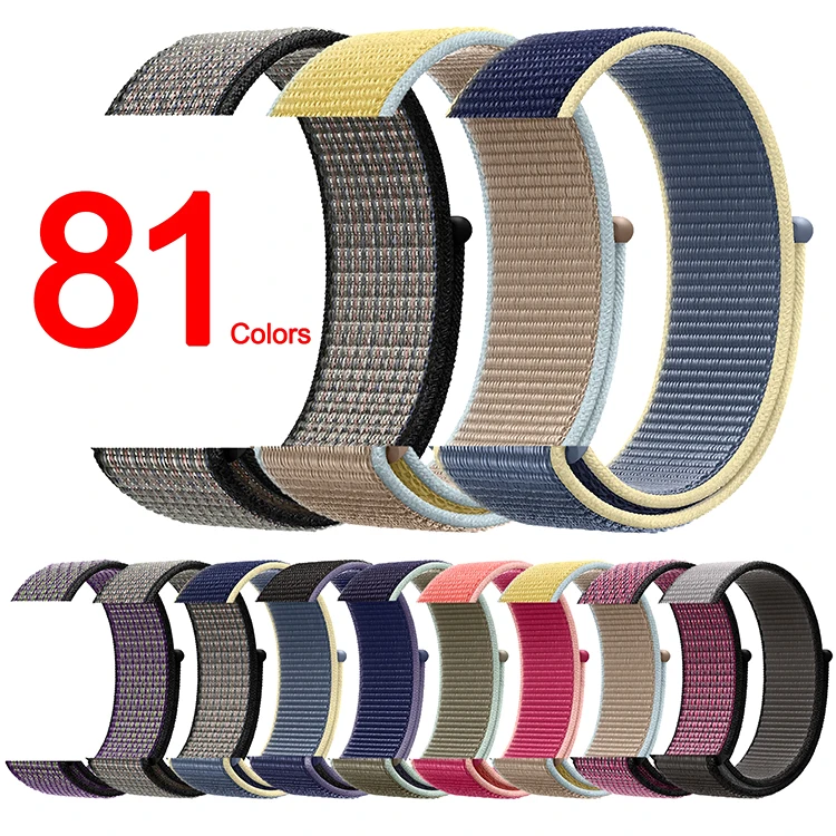 

Belden Nylon Wristbands For Apple Watch Band 38/40mm 42/44mm,Woven Nylon Sport Loop Replacement Strap For Iwatch 6 Se 5 4 3, As show