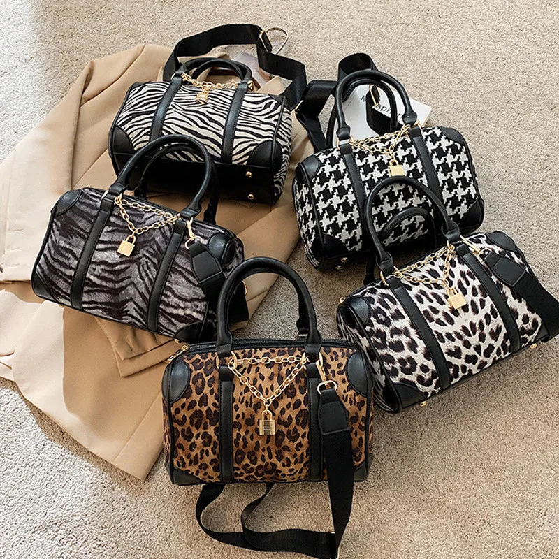 

Fashion simple animal pattern crossbody handbag tote handbags women shoulder bags, 5 colors