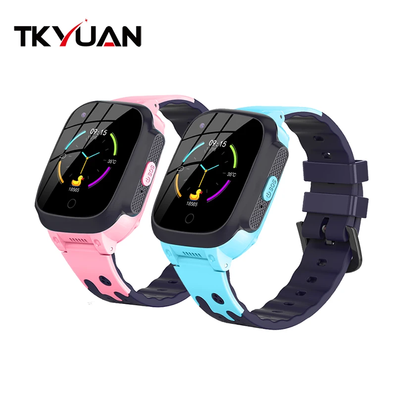 

2020 New Model Child Watch Phone Video Call Anti-lost WIFI GPS Tracker Safety Health Waterproof 4G Kids Smart Watch with Camera, Blue, pink
