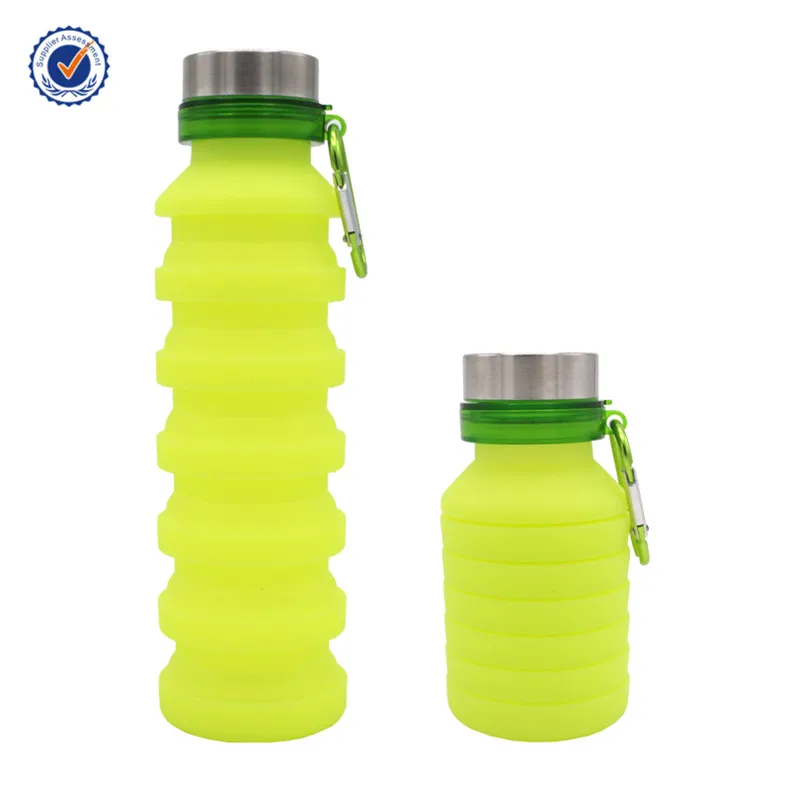 

19OZ Wholesale Pop Top Squeeze Travel Design Recycled Rubber Running Folding Water Bottle, Customerized