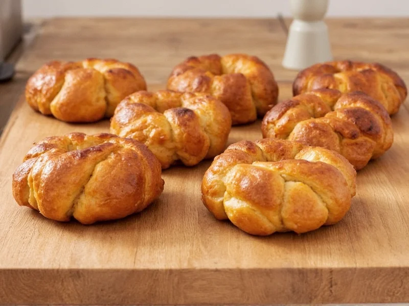 Homemade monkey bread variations on wooden table