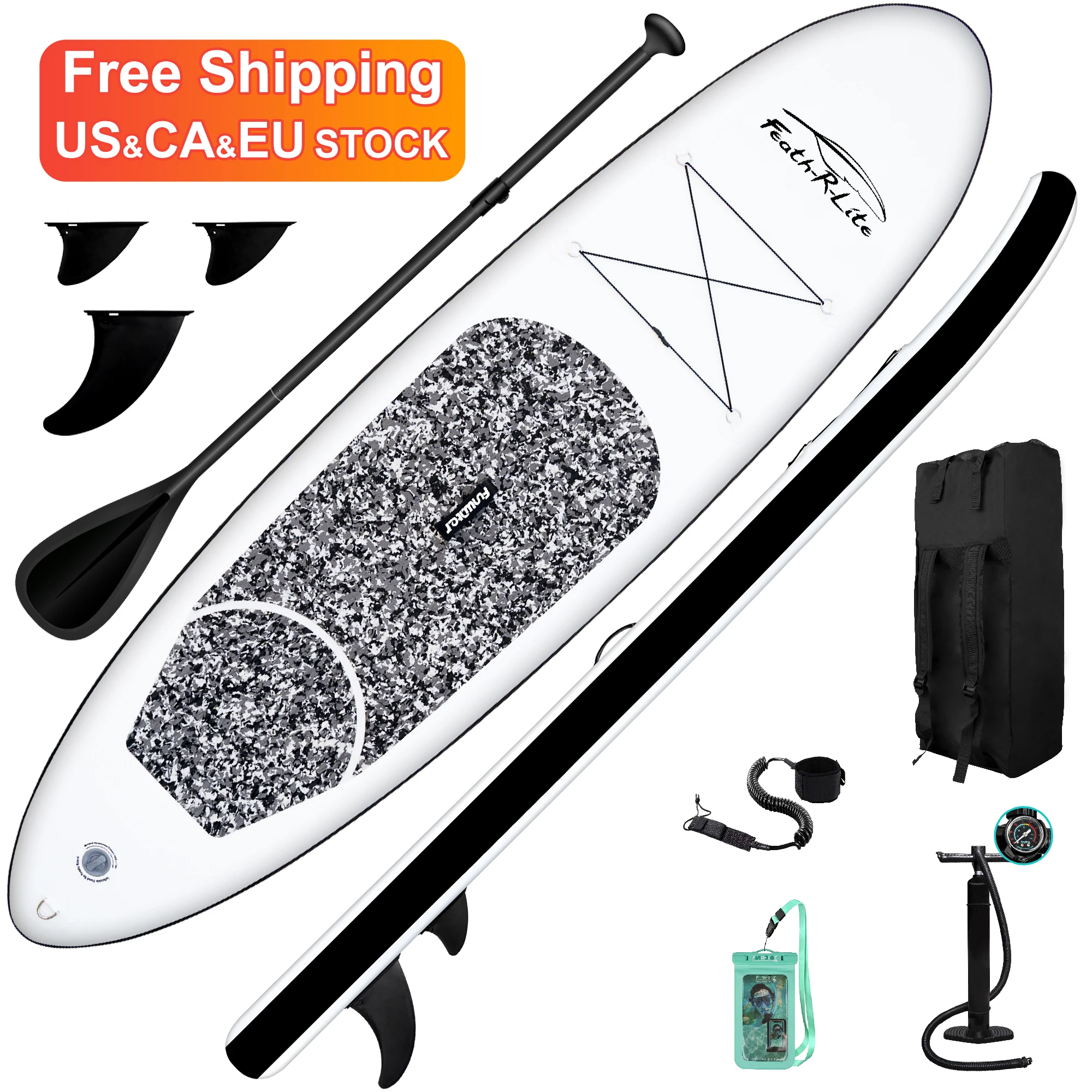 

FUNWATER Free Shipping Dropshipping OEM 10ft black inflatable sub Wholesale paddleboard surfboard mini sup paddle gonflable