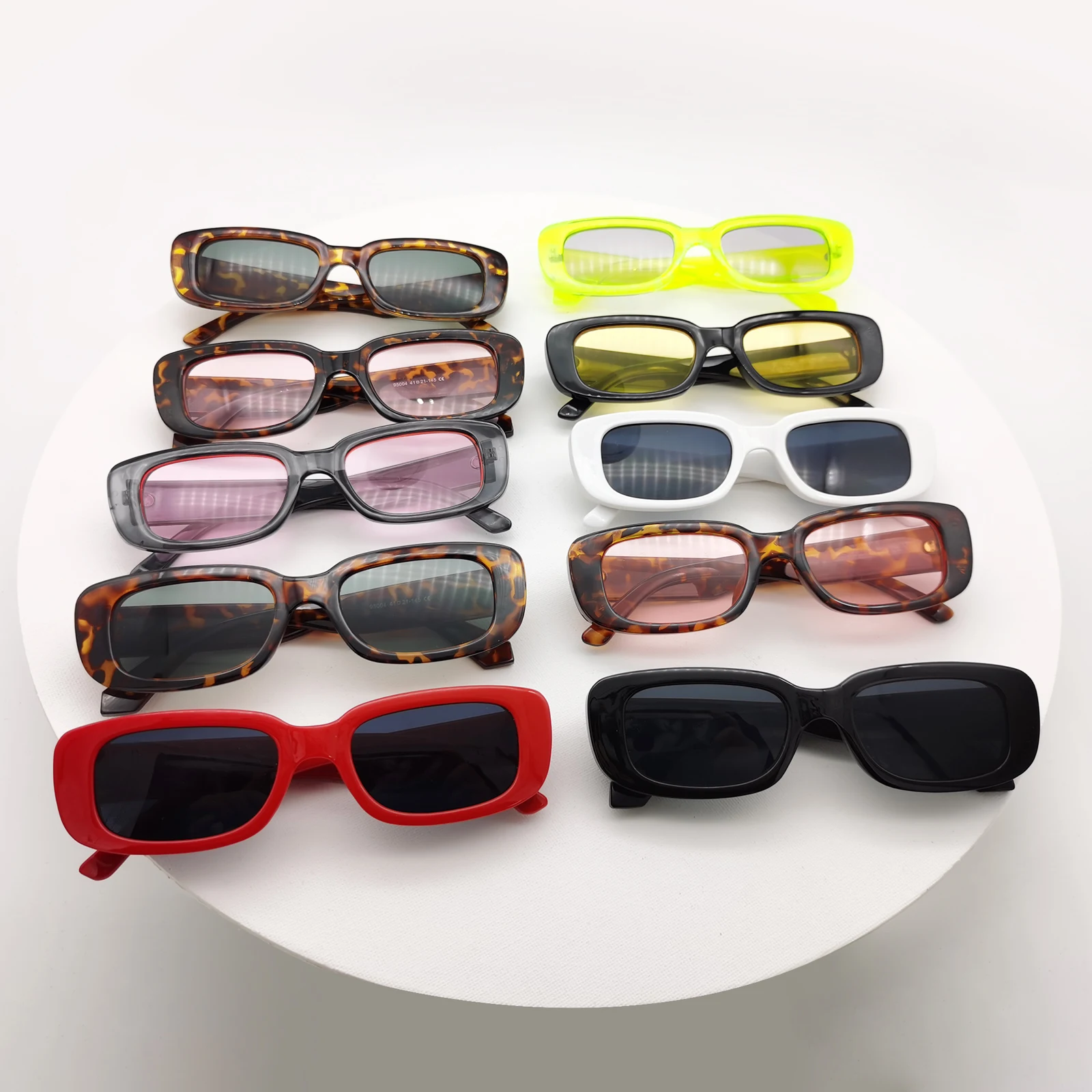 

2021 Vintage Retro Small Square Rectangle Rimless Sunglasses Sun Glasses Shades